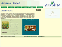 Tablet Screenshot of advantaindia.com